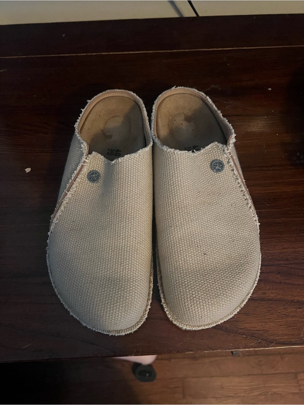 Birkenstock Women's Beige Canvas Mules